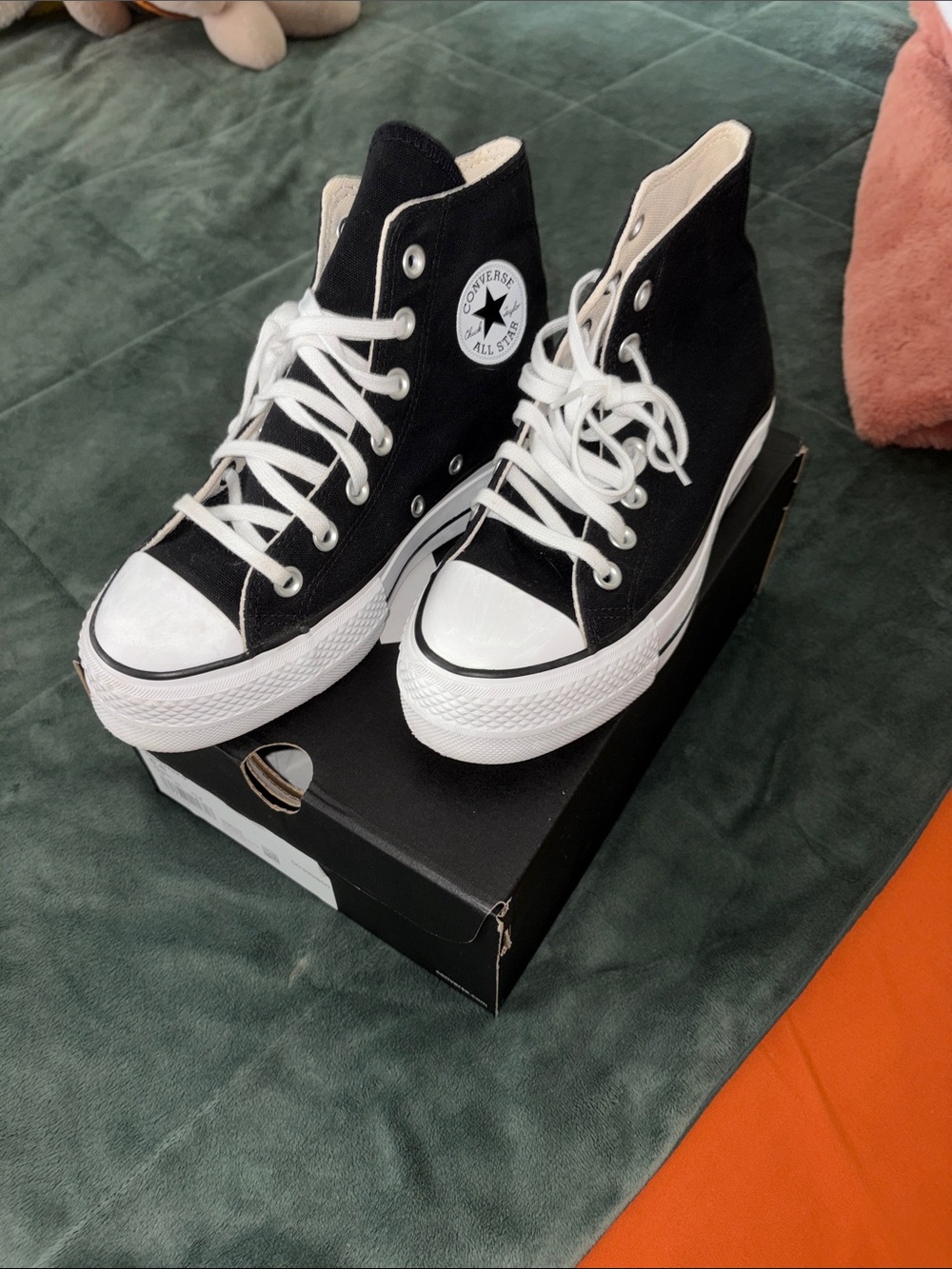 Converse Black and White High Top Sneakers